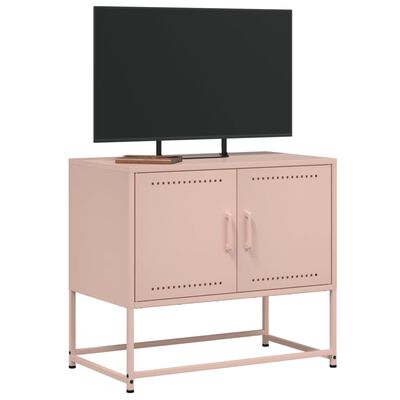 vidaXL Mueble para TV de acero rosa 68,5x39x60,5 cm