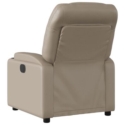 vidaXL Sillón de masaje reclinable cuero sintético color capuchino