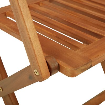 vidaXL Comedor de jardín plegable 3 piezas madera maciza de acacia