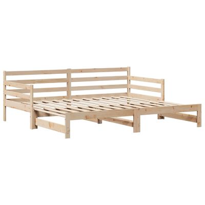 vidaXL Sofá cama nido con cajones madera maciza de pino 80x200 cm