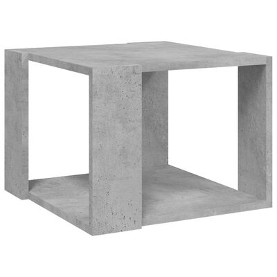 vidaXL Mesa de centro madera contrachapada gris hormigón 40x40x30 cm