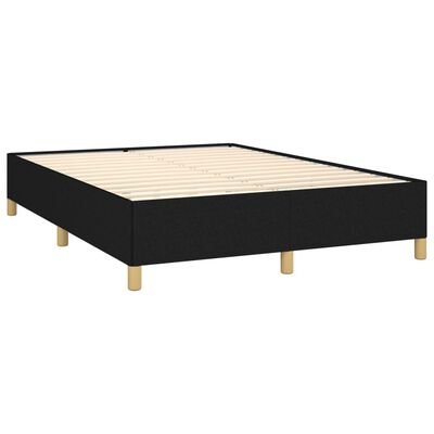 vidaXL Cama sin colchón tela negro 140x190 cm