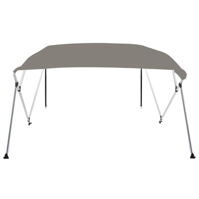 vidaXL Toldo bimini de 4 arcos gris 243x180x137 cm