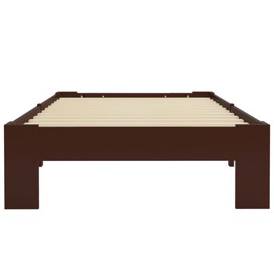 vidaXL Estructura cama sin colchón madera pino marrón oscuro 90x200 cm