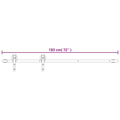 vidaXL Puerta corredera con herrajes madera maciza de pino 90x210 cm