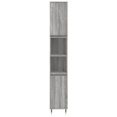 vidaXL Set de muebles de baño 3 pzas madera contrachapada gris sonoma