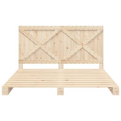 vidaXL Estructura de cama con cabecero madera maciza pino 180x200 cm