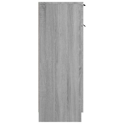 vidaXL Armario de baño madera contrachapada gris Sonoma 32x34x90 cm