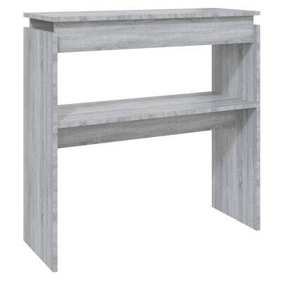 vidaXL Mesa consola madera contrachapada gris Sonoma 80x30x80 cm