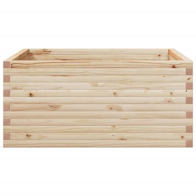 vidaXL Jardinera de madera maciza de pino 100x100x46 cm