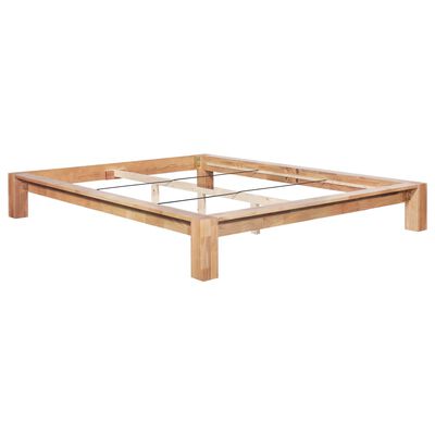 vidaXL Estructura de cama sin colchón madera maciza roble 160x200 cm