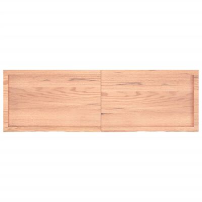 vidaXL Tablero mesa madera roble tratada marrón claro 160x50x(2-6) cm