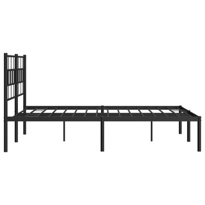 vidaXL Estructura cama sin colchón con cabecero metal negro 120x190 cm