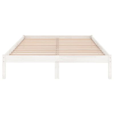 vidaXL Estructura de cama madera maciza de pino blanco 120x200 cm