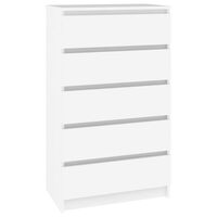 vidaXL Cajonera de madera contrachapada blanco 60x36x103 cm