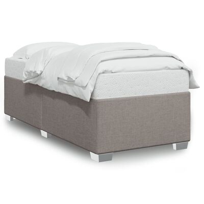 vidaXL Estructura de cama sin colchón tela gris taupe 90x190 cm