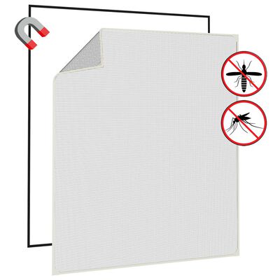 vidaXL Mosquitera magnética para ventanas blanco 130x150 cm