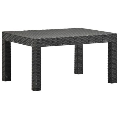 vidaXL Set de muebles jardín 2 piezas cojines PP ratán gris antracita