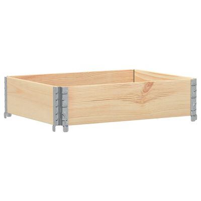 vidaXL Jardinera de madera maciza de pino 80x60 cm