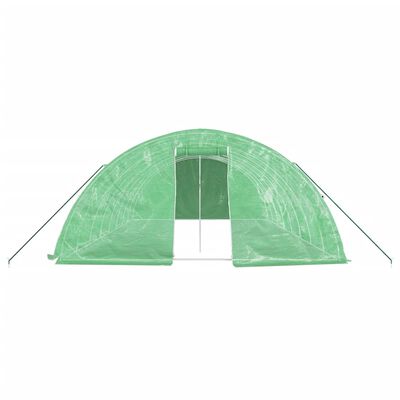 vidaXL Invernadero con estructura de acero verde 40 m² 8x5x2,3 m