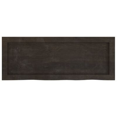 vidaXL Estante pared madera roble tratada marrón oscuro 80x30x(2-6) cm