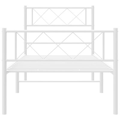 vidaXL Estructura cama sin colchón con estribo metal blanco 107x203 cm