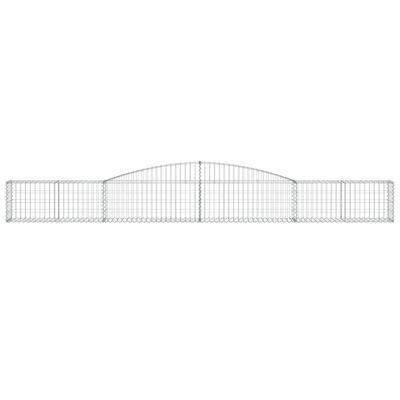 vidaXL Cestas de gaviones 3 uds forma de arco hierro 400x30x40/60 cm