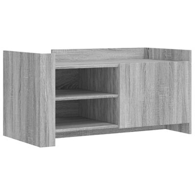 vidaXL Mesa de centro madera de ingeniería gris Sonoma 100x50x50 cm