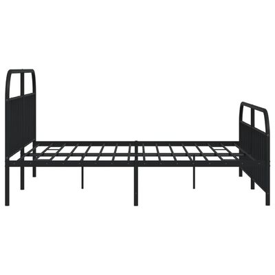 vidaXL Estructura cama sin colchón con estribo metal negro 193x203 cm