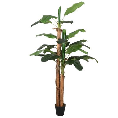 vidaXL Árbol de plátano artificial 18 hojas verde 150 cm