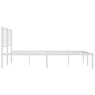 vidaXL Estructura cama sin colchón con cabecero metal blanco 183x213cm