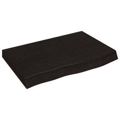 vidaXL Estante pared madera roble tratada marrón oscuro 60x40x(2-6) cm