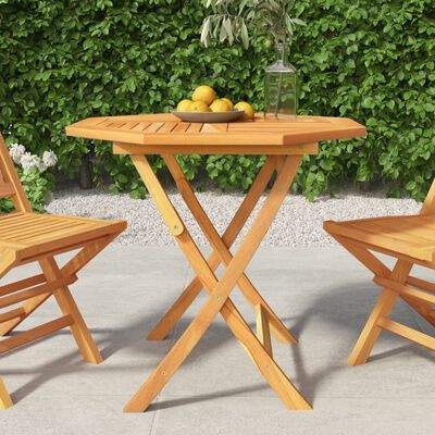 vidaXL Mesa de jardín plegable madera de teca maciza 85x85x76 cm