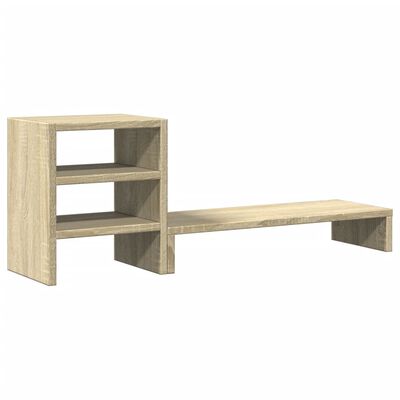 vidaXL Soporte monitor con organizador escritorio madera roble Sonoma