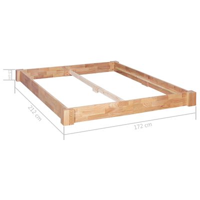 vidaXL Estructura de cama sin colchón madera maciza roble 160x200 cm