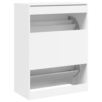 vidaXL Mueble zapatero con 2 cajones abatibles blanco 80x42x108 cm