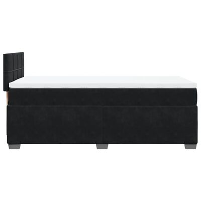 vidaXL Cama box spring con colchón cuero sintético negro 90x190 cm