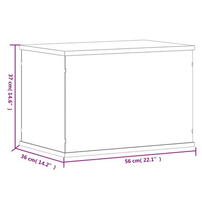 vidaXL Caja de exposición acrílico transparente 56x36x37 cm
