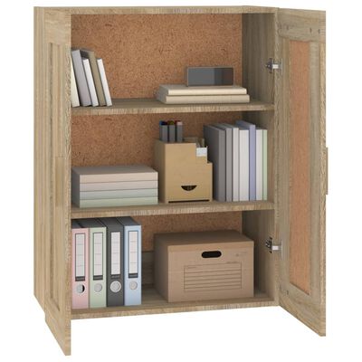 vidaXL Armario de pared madera ingeniería roble Sonoma 69,5x32,5x90 cm