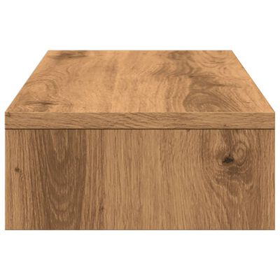 vidaXL Soporte pantalla ajustable madera roble artisian 60x24x10,5 cm