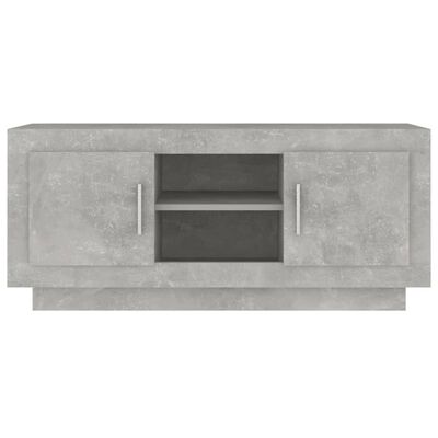 vidaXL Mueble de TV madera contrachapada gris hormigón 102x35x45 cm