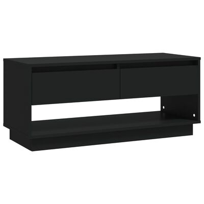 vidaXL Mueble para TV madera contrachapada negro 102x41x44 cm