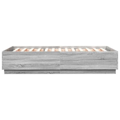 vidaXL Estructura de cama madera de ingeniería gris Sonoma 120x200 cm