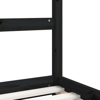 vidaXL Estructura de cama para niños madera de pino negro 80x160 cm