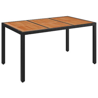 vidaXL Set de muebles jardín 5 pzas con cojines ratán sintético negro