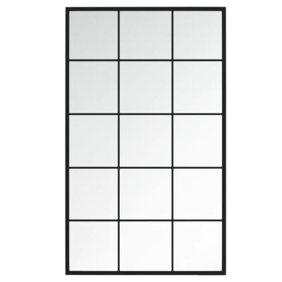 vidaXL Espejos de pared 6 uds metal negro 100x60 cm