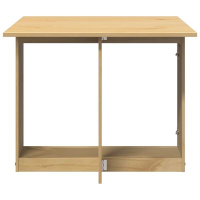 vidaXL Mesa de comedor plegable mariposa Corona madera pino marrón