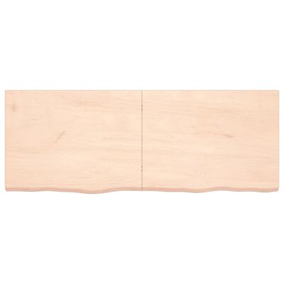 vidaXL Encimera de baño madera maciza sin tratar 160x60x(2-4) cm