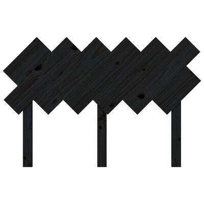 vidaXL Cabecero de cama madera maciza de pino negro 122,5x3x80,5 cm