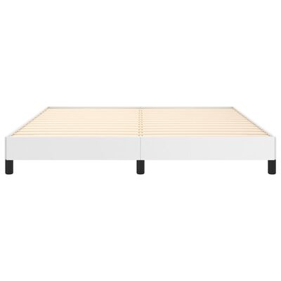 vidaXL Estructura de cama de cuero sintético blanco 180x200 cm